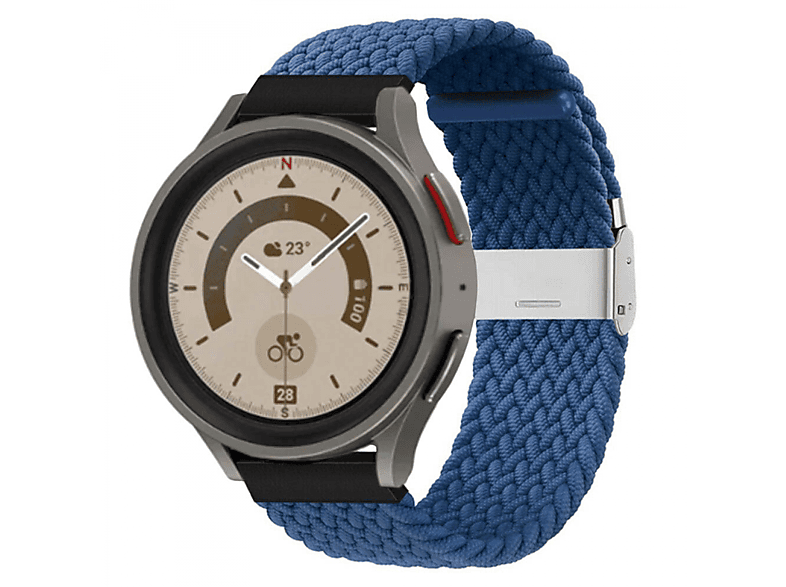 CASEONLINE Braided, Watch Sportarmband, (45mm), Pro 5 Blau Galaxy Samsung