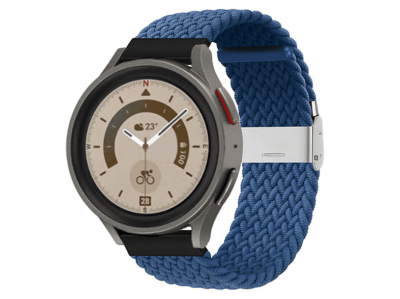 Pro Braided, (45mm), 5 Galaxy Sportarmband, CASEONLINE Watch Blau Samsung,