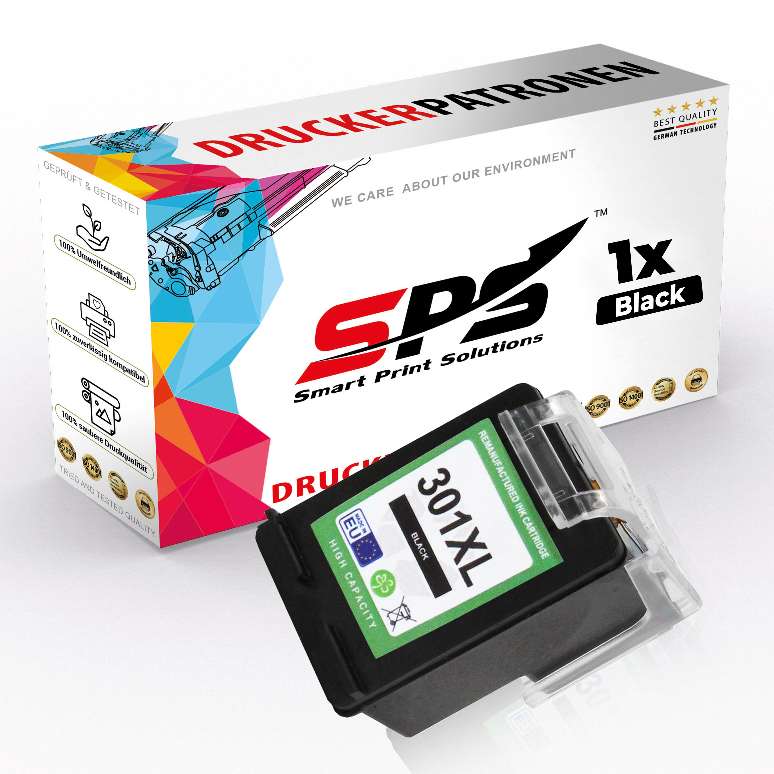 SPS S-15250 Tintenpatrone Schwarz (CH563EE#301 301XL 2544) / Deskjet