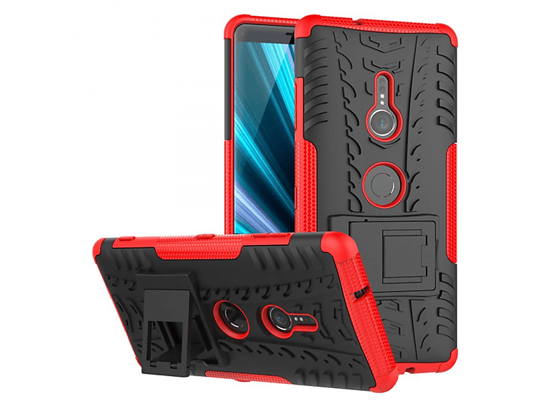 CASEONLINE 2i1, Backcover, Sony, Xperia XZ3, Rot