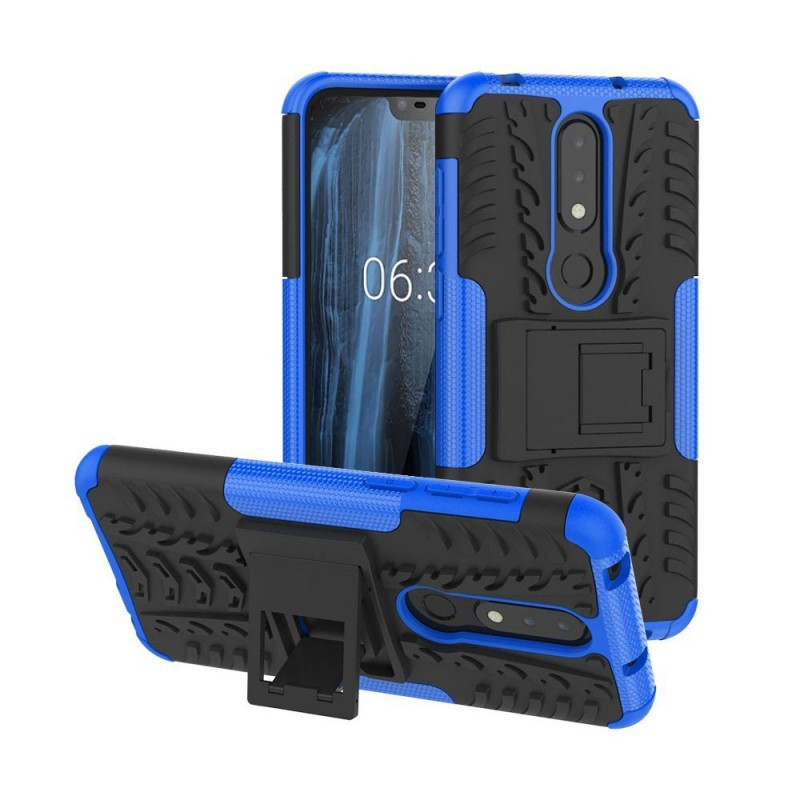Backcover, Blau Nokia, 6.1 Plus, CASEONLINE 2i1,