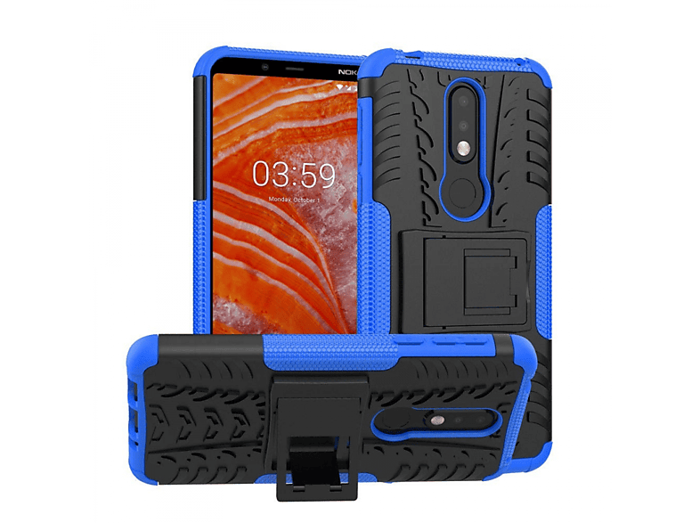 CASEONLINE Nokia, Backcover, 3.1 Plus, 2i1, Blau