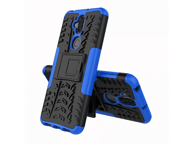 CASEONLINE 2i1, Backcover, Asus, Zenfone 5 Lite, Blau