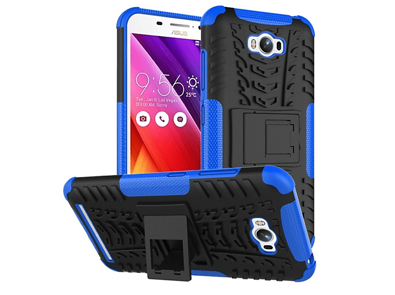 CASEONLINE 2i1, Backcover, Asus, Zenfone Max, Blau