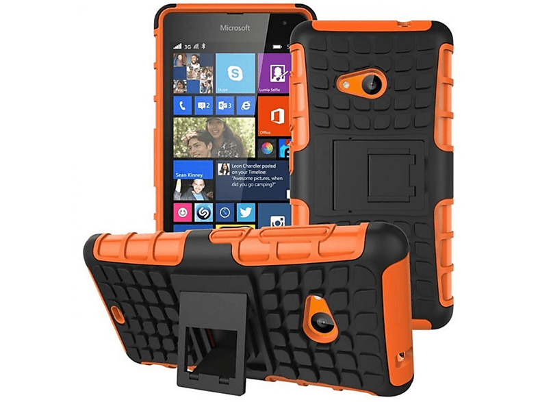 CASEONLINE 2i1, Backcover, Microsoft, Lumia 535, Orange