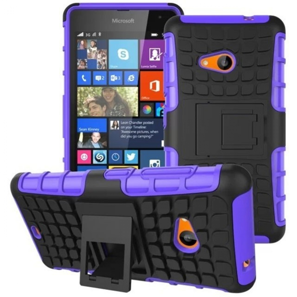 CASEONLINE 2i1, Backcover, Microsoft, Violett 535, Lumia