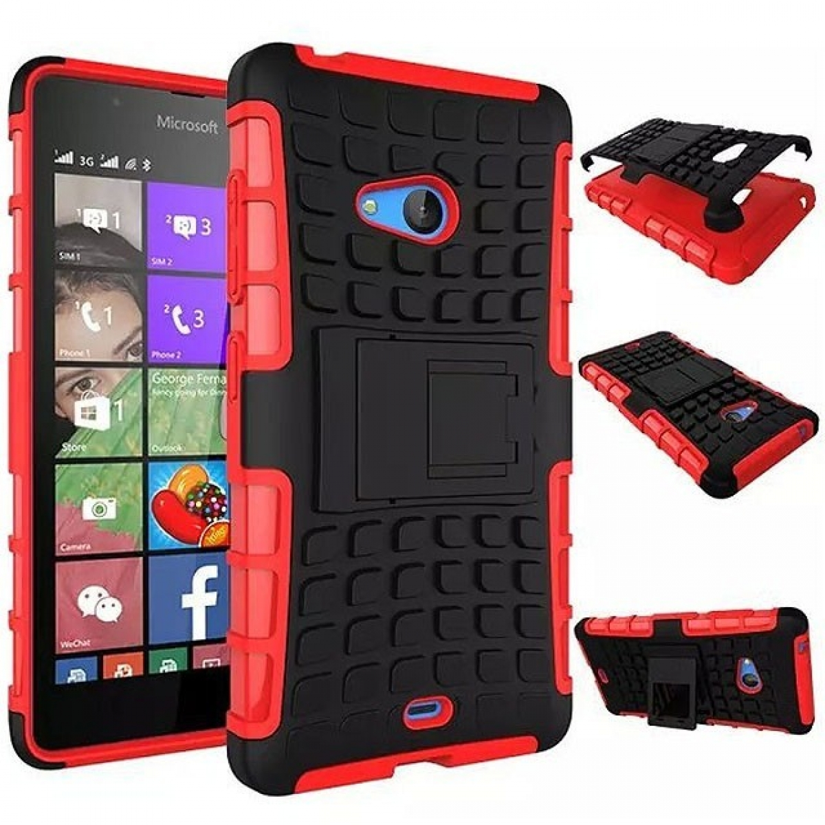 CASEONLINE 2i1, Backcover, Lumia Rot Microsoft, 540