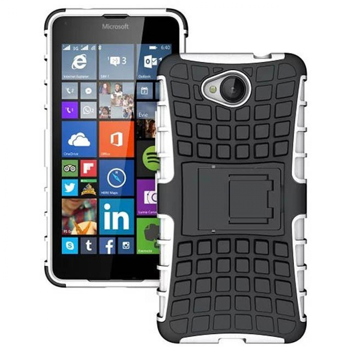 Microsoft, 650, CASEONLINE Weiß Lumia Backcover, 2i1,