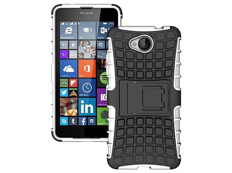 Microsoft, 650, CASEONLINE Weiß Lumia Backcover, 2i1,