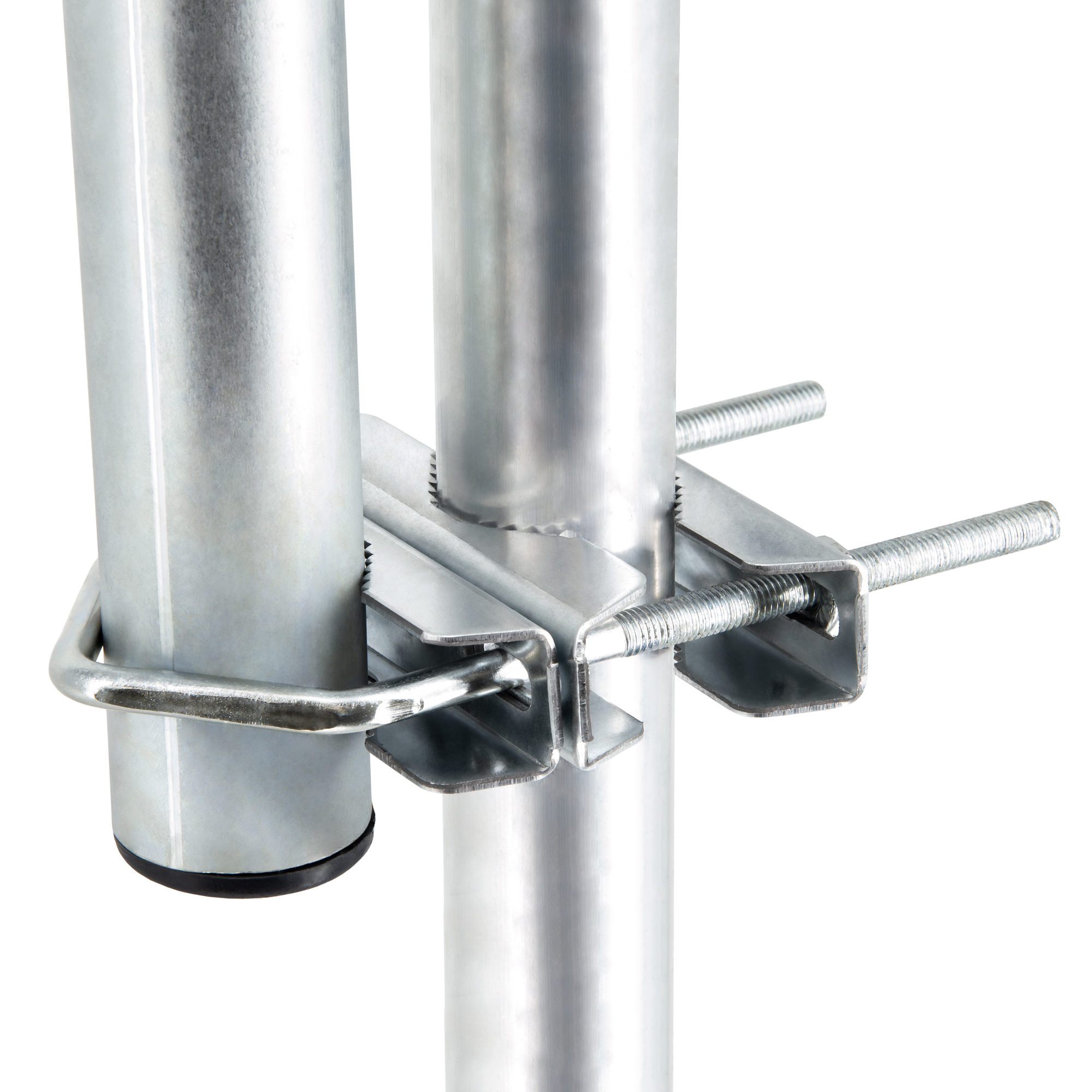 Silber Stahl Ø 50cm Schellen Mast SAT Z-Ausleger mit Ausleger PREMIUMX SAT-Wandhalterung, 42mm