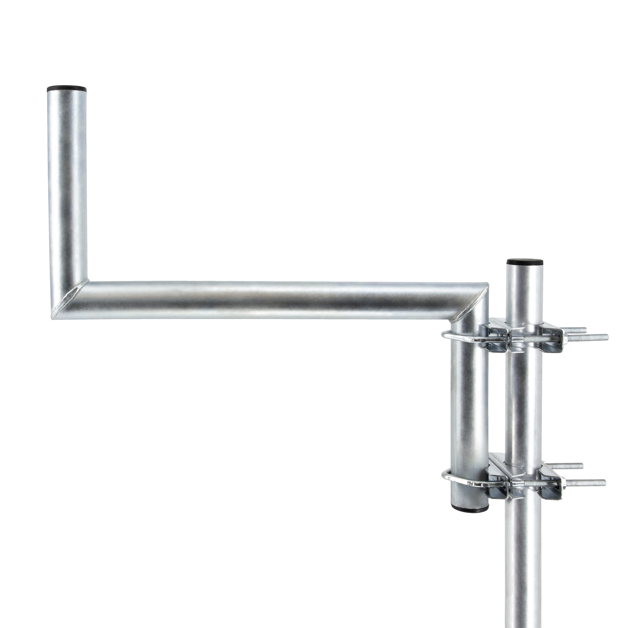 Balkon 50cm 48mm Z-Halter Geländer SKYREVOLT SAT Z-Ausleger Mast Silber Stahl Geländerhalterung, Rohr