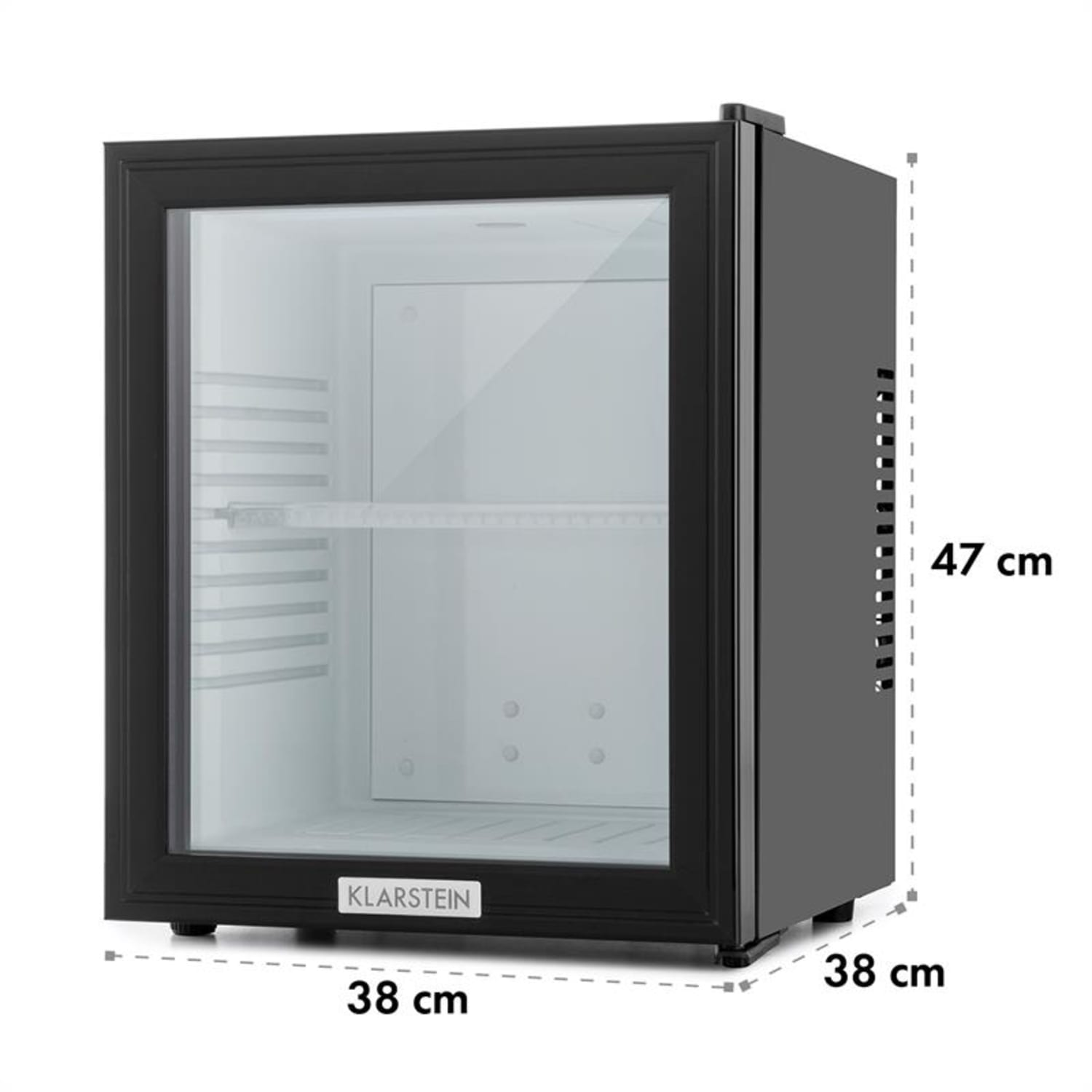 KLARSTEIN Mini-Kühlschrank Schwarz MKS-12 cm / Weiß) hoch, (E, 47
