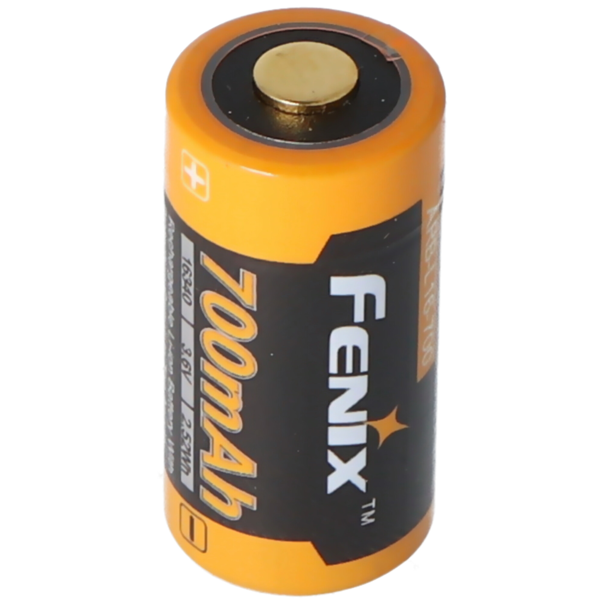 Gele Fenix-batterij met zwarte tekst, 700mAh.