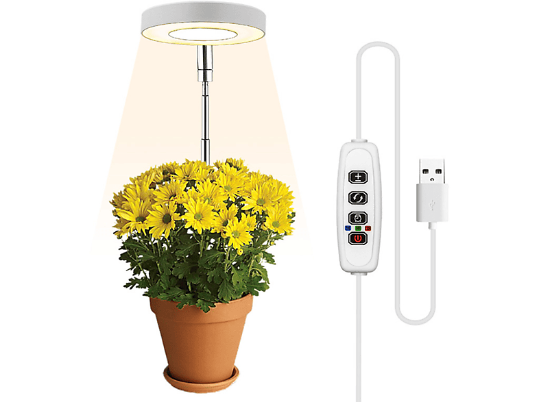 INF Kulturlampe Pflanzenbeleuchtung für Topfpflanzen warmweiß/weiß Pflanzenlampe