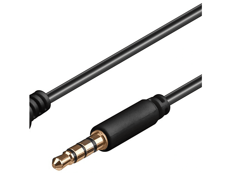 GOOBAY Kopfhörer- und Audio Verlängerungskabel CU, 4-pol. 3,5 AUX, Verlängerungskabel Audio slim, mm