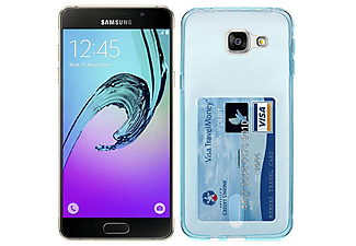 CASEONLINE Kartenhülle 2in1, Backcover, Samsung, Galaxy A3 (2016), Blau