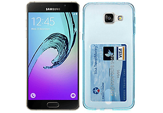 CASEONLINE Kartenhülle 2in1, Backcover, Samsung, Galaxy A3 (2016), Blau