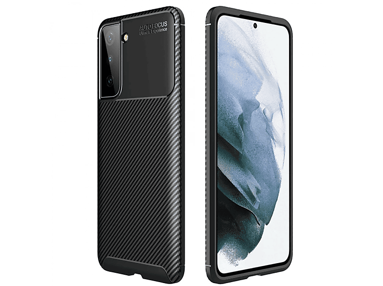 CASEONLINE Carbon, Schwarz Backcover, S22 Plus, Samsung, Galaxy