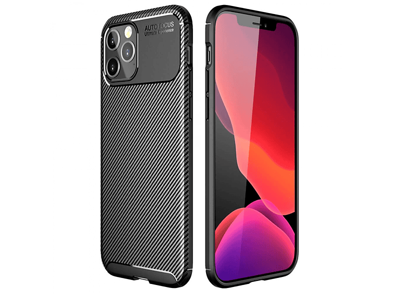 CASEONLINE Carbon, Backcover, Apple, iPhone 12 Pro Max, Schwarz