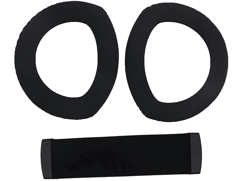 INF Ohrpolster und Stirnband Ohrpolster für HD800 Sennheiser 3-teilig Schwarz Schwarz