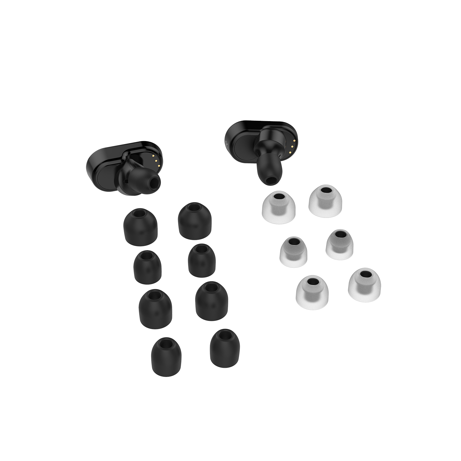 INF Ohrstöpsel für Sony WF-1000XM3/WF-1000XM4 7 Ohrpolster passend Paar Schwarz Sony für: schwarz
