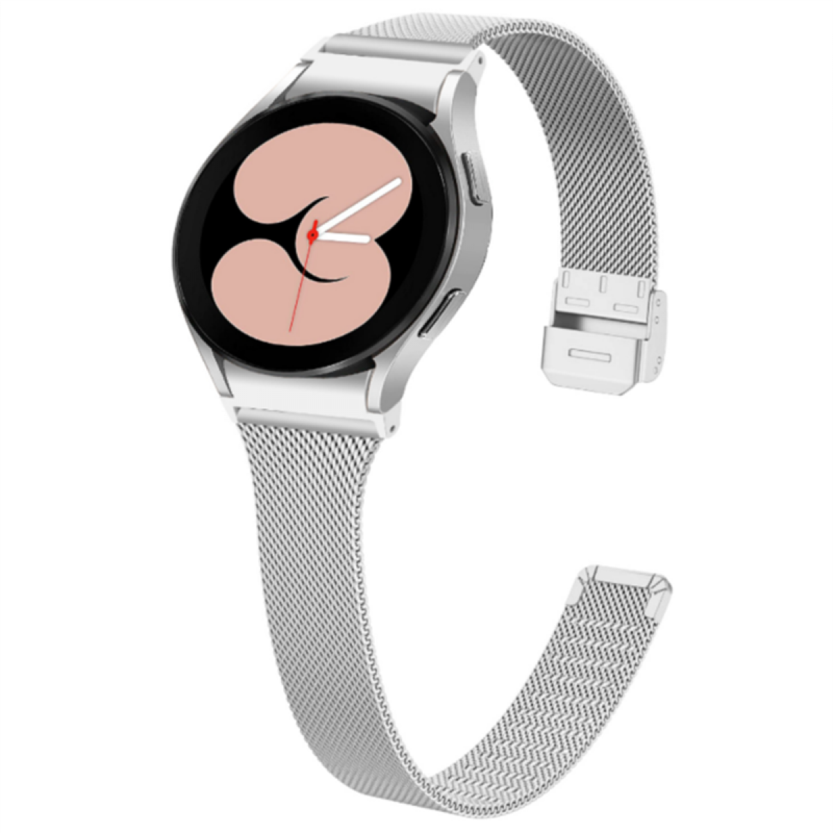 Ersatzarmband, Samsung Galaxy Silber, INF Samsung, Silber Uhrenarmband Watch 4, 4 Edelstahl Galaxy Watch