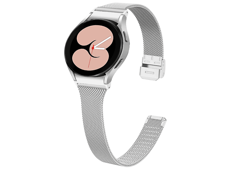 INF Uhrenarmband Samsung Edelstahl Galaxy Watch Ersatzarmband, 4 Galaxy Silber, Watch Silber Samsung, 4