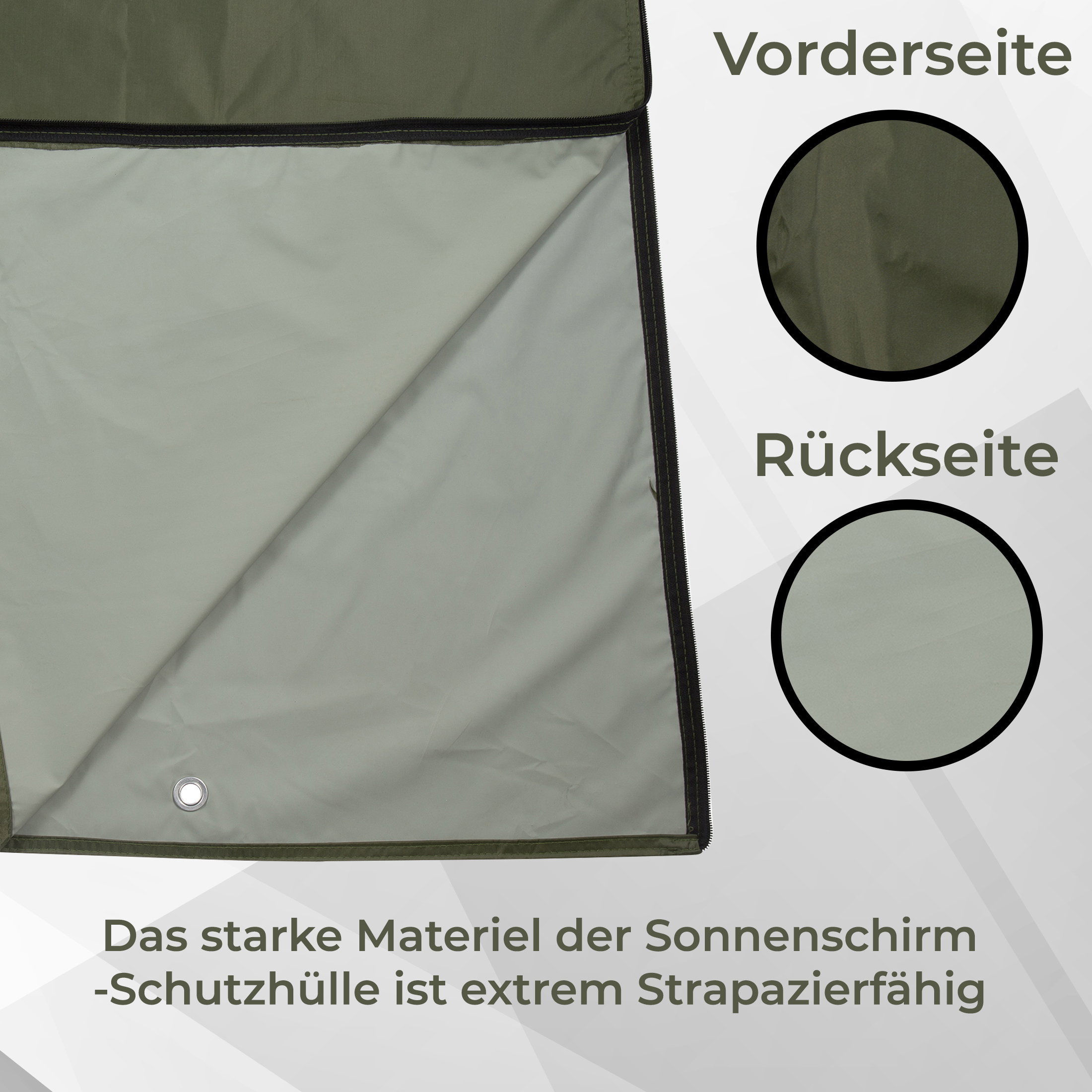 ZOOMYO Schirm Schutzhülle für Schirm grün Schutz im 400 Ø mit Standschirme, max. cm Gartenschirme wetterfester für Schutzhülle