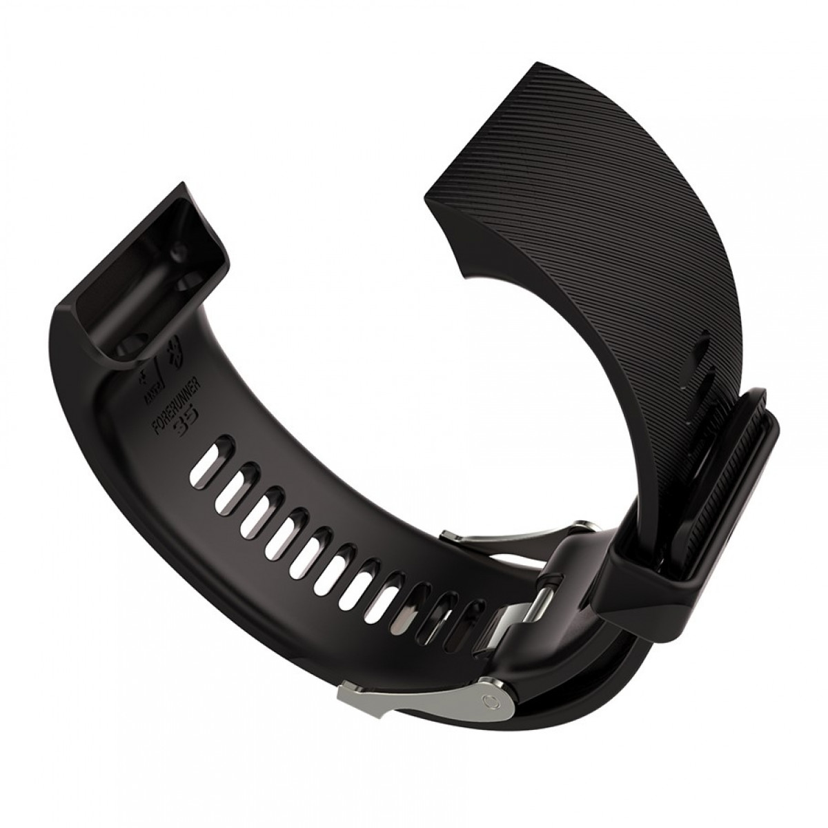 INF Garmin Forerunner 30/35 Armband Forerunner Garmin, Silikon Garmin Ersatzarmband, Schwarz 35, Schwarz