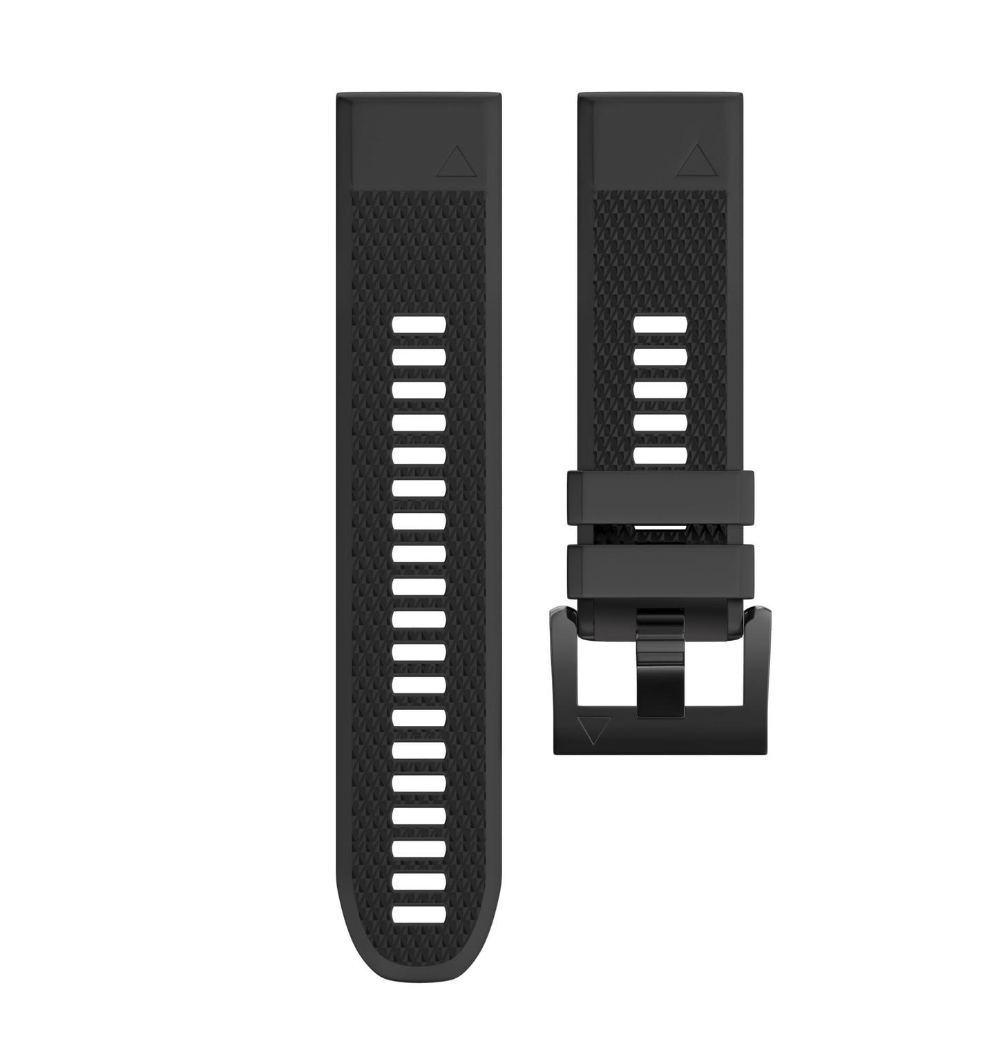 INF Armband Silikon für Garmin-Uhren Garmin, schwarz mm, Armband, Schwarz, Garmin-Uhren 22 22 mm
