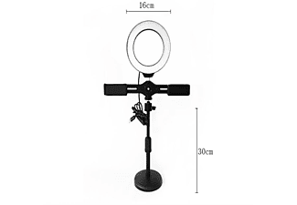INF Handystativ (30 cm) mit LED-Selfiering (16 cm) und Fernbedienung, 3 Fa 