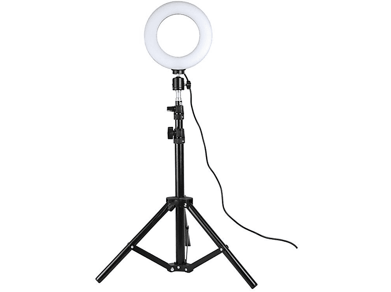 INF Drehbarer Lichtring mit Ständer, LED, 25 cm - Schwarz LED-Ringlicht, Svart