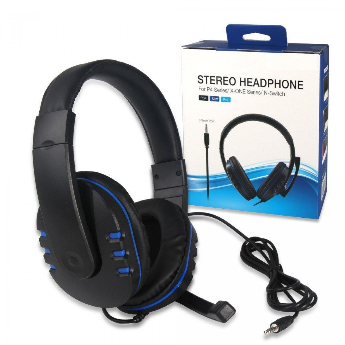 Headset Gaming blau One/N-Switch, 3D für Sound und INF Surround PS4/Xbox schwarz Gaming Over-ear Headset