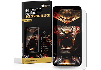 PROTECTORKING 4x 9H Hartglas Schutzglas FULL COVER HD KLAR Displayschutzfolie(für Apple iPhone 13 Pro)