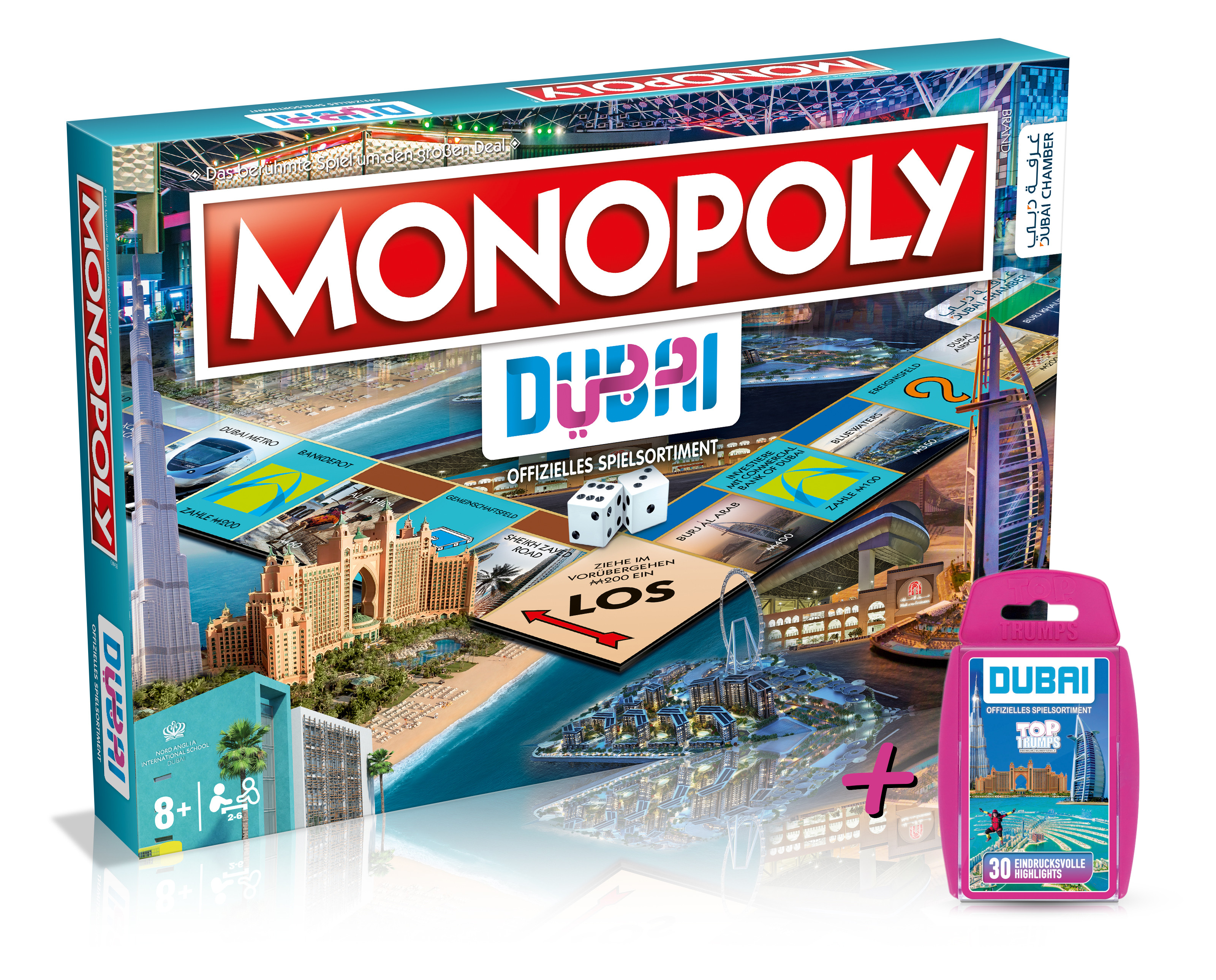 WINNING MOVES Monopoly - Dubai Trumps + Brettspiel Top