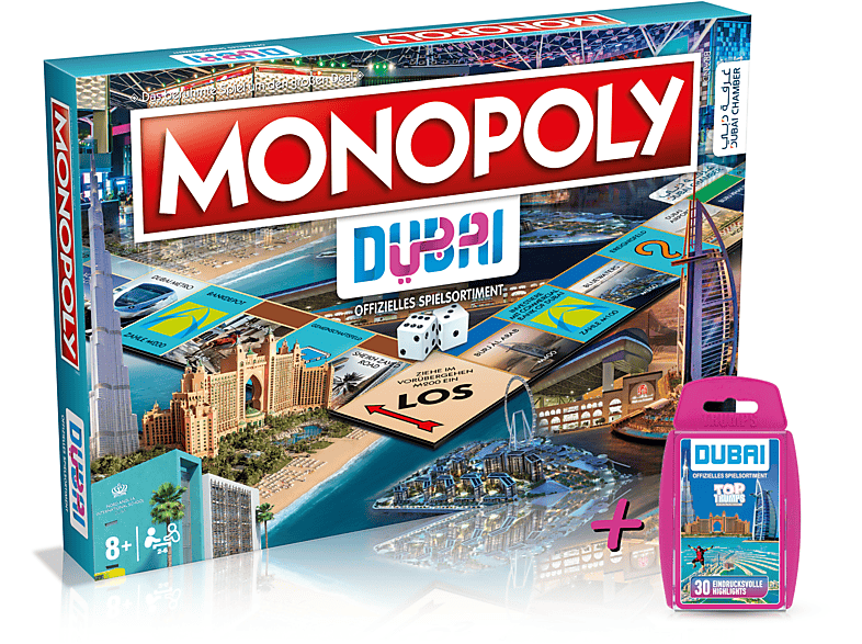 WINNING MOVES Monopoly - Dubai + Top Trumps Brettspiel | Brettspiele