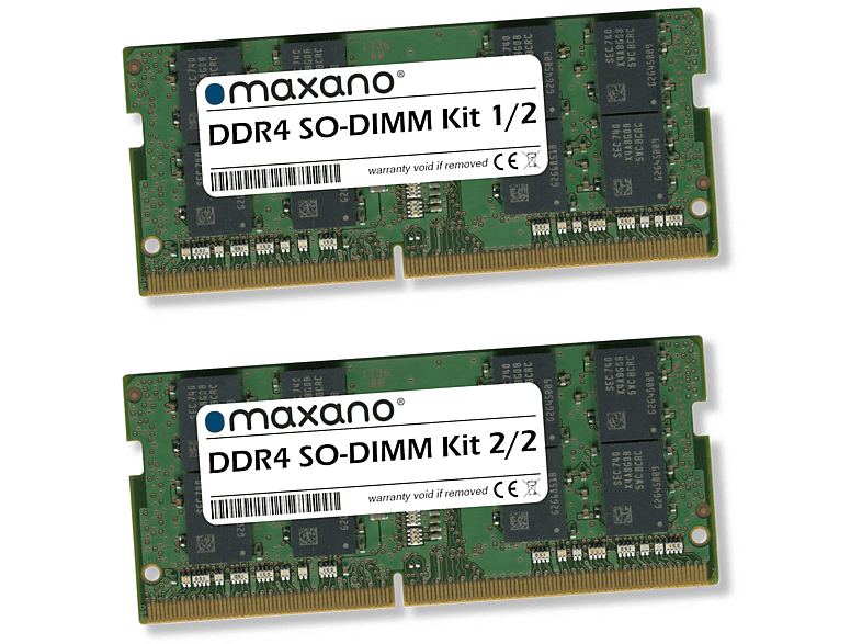 MAXANO 32GB Kit 2x 16GB 32 Arbeitsspeicher SDRAM (PC4-19200 GB RAM TS-451DeU SO-DIMM) QNAP für