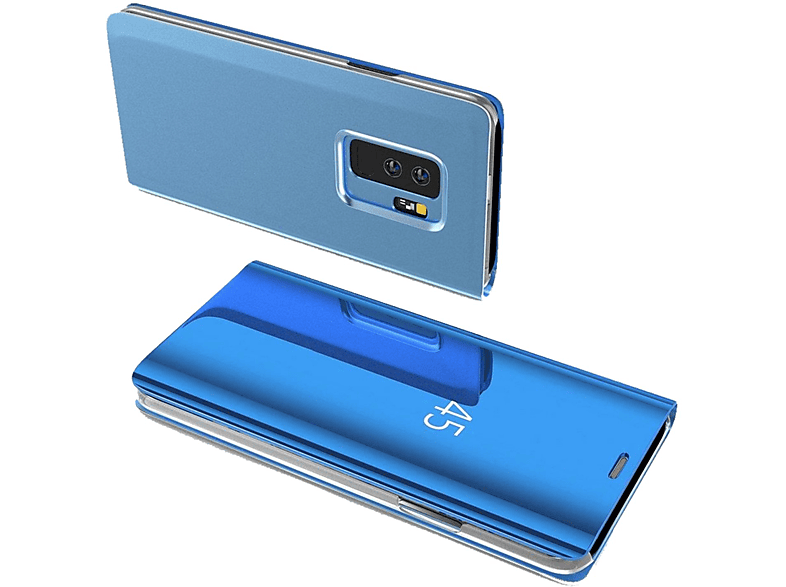 COFI Smart View Spiegel Mirror Smart Cover kompatibel mit Samsung Galaxy S23 (S911B) Blau, Bookcover, Samsung, Galaxy S23 (S911B), Blau