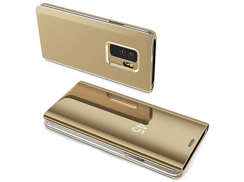 COFI Smart View Spiegel Mirror Smart Cover kompatibel mit Samsung Galaxy A54 5G Schutzhülle Gold, Bookcover, Samsung, Galaxy A54 5G, Gold
