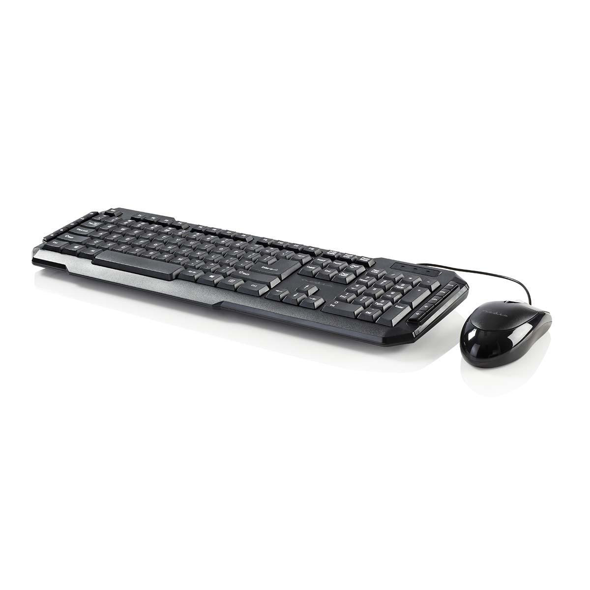 und KBMC100BKUS, Maus Schwarz Tastatur-Set, NEDIS