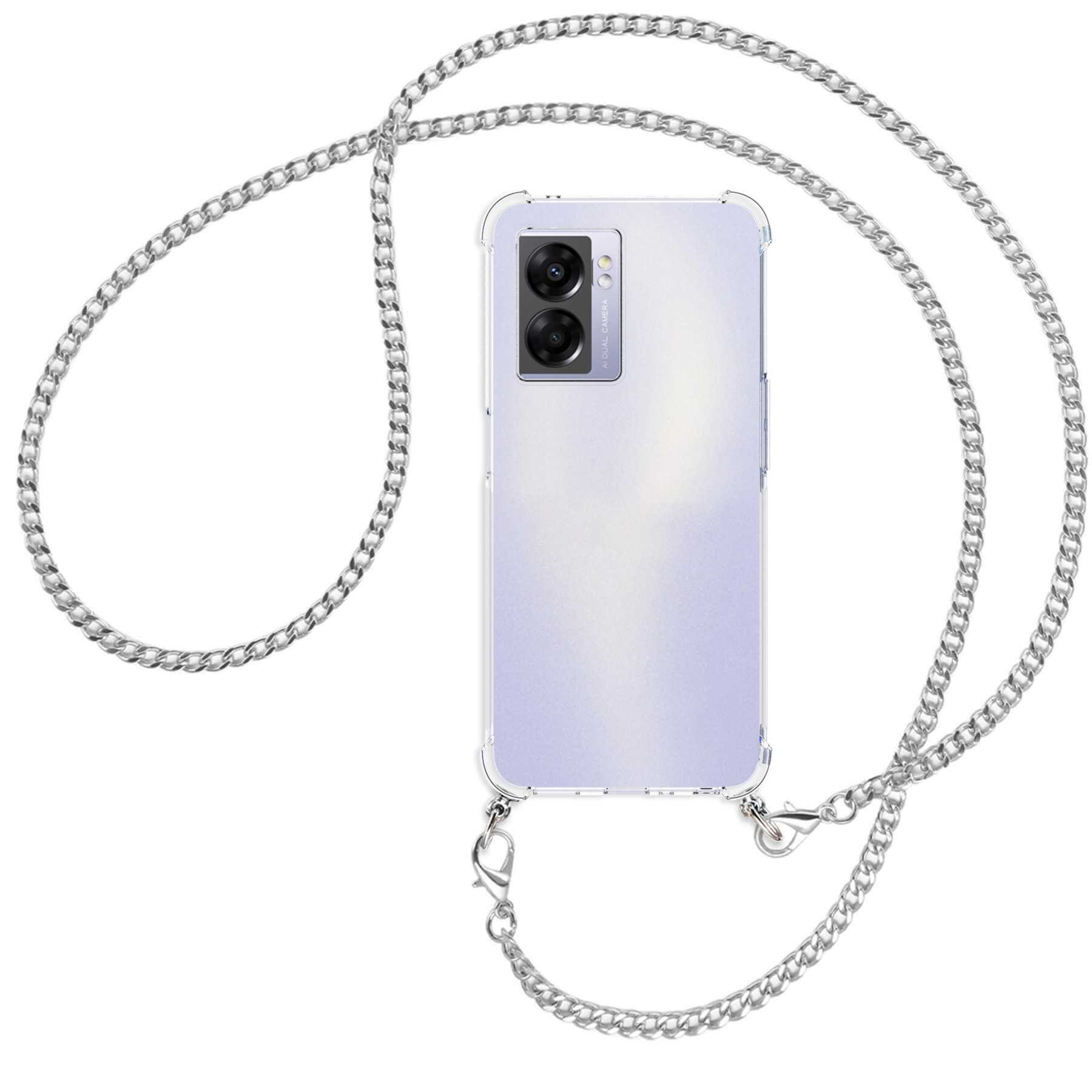 MTB MORE ENERGY Umhänge-Hülle Realme mit Oppo, (silber) Metallkette, 5G, 50 5G, A57 5G, A77 Kette Narzo Backcover