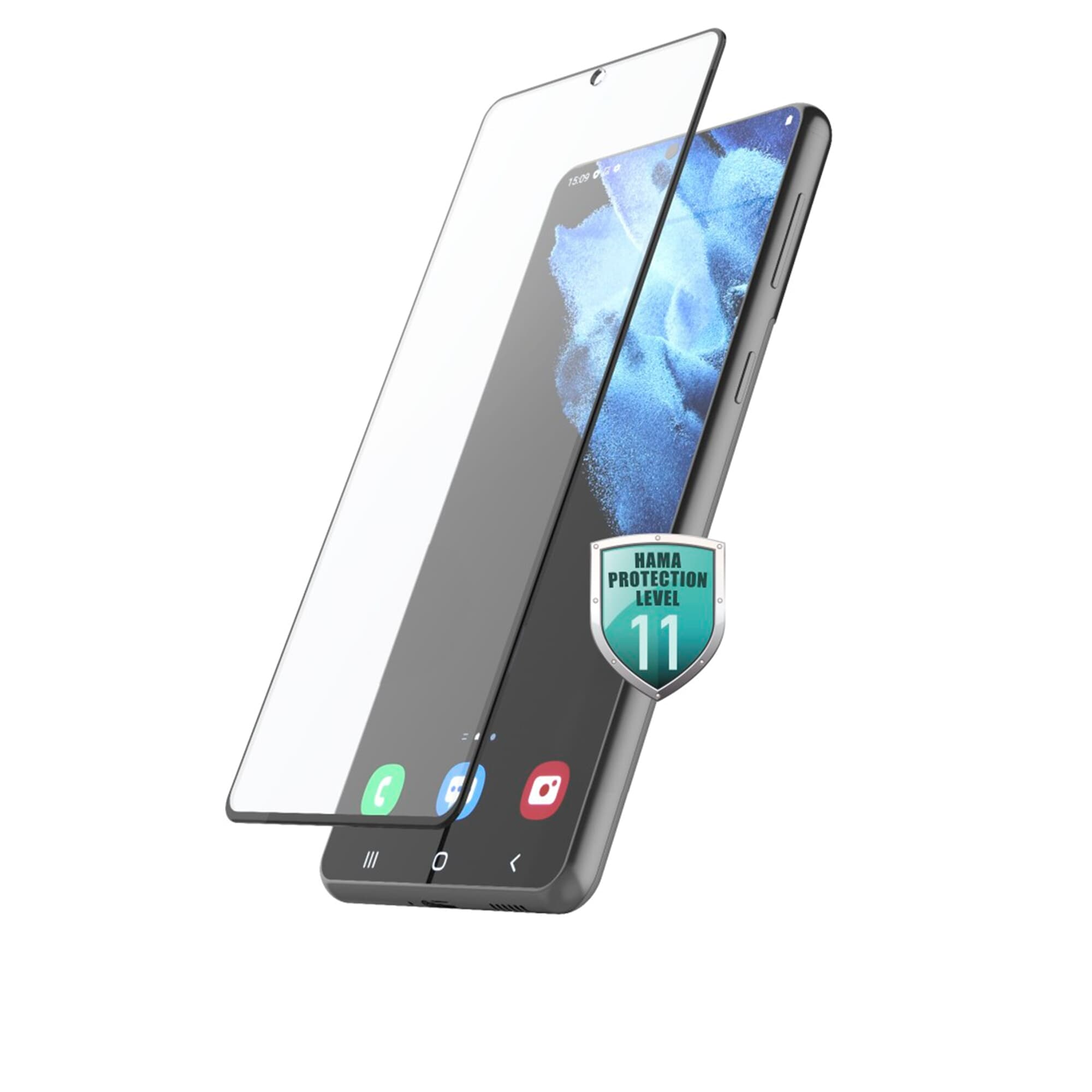 Galaxy S21) Samsung Displayschutz(für HAMA 3D-Full-Screen-Schutzglas