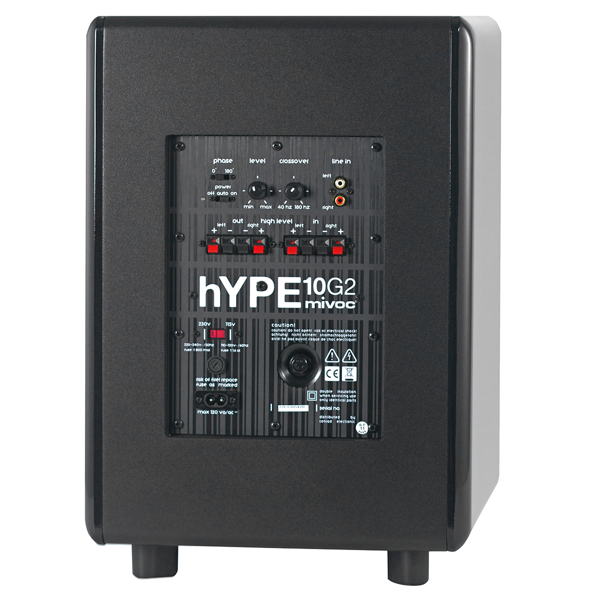 MIVOC Hype 10 G2 Aktiv Subwoofer, Aktivsubwoofer, Bassbox, Schwarz