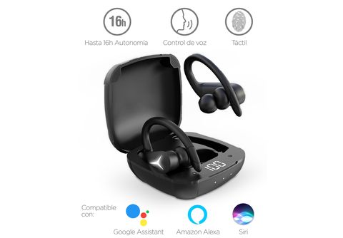 Auriculares Bluetooth inalámbricos True 2, auriculares intraurales con  cancelación de ruido, control de volumen para iPhone, Android, IPX5