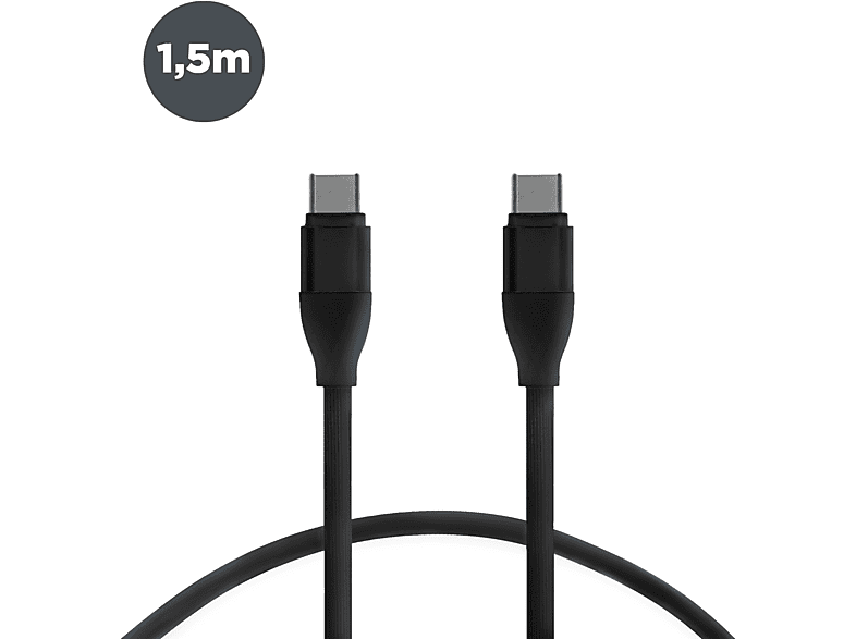 Cable USB CONTACT Tipo C a Tipo C, USBC, Negro MediaMarkt
