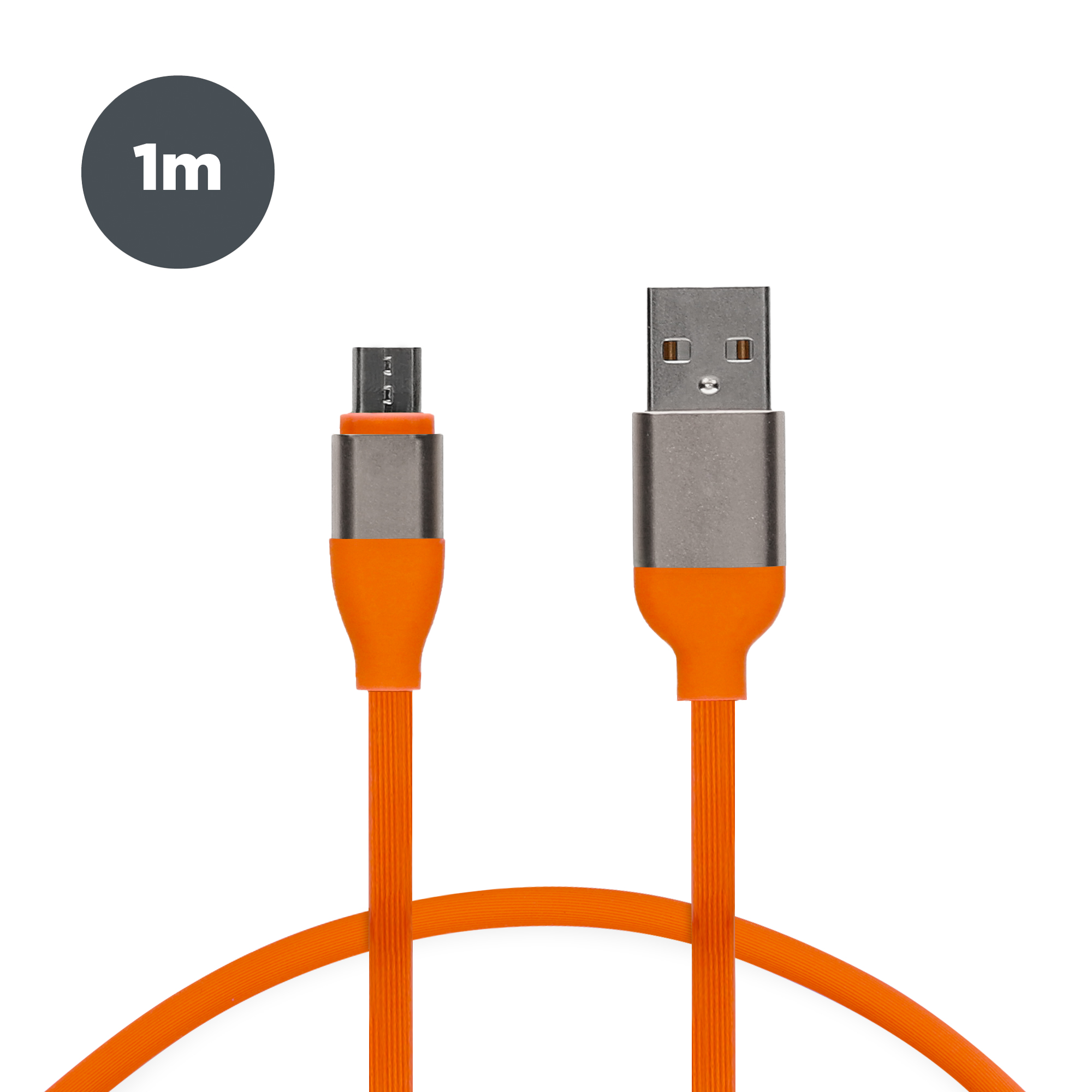 Cable USB - Cable Datos USB A Micro USB 2A Naranja KSIX, Naranja