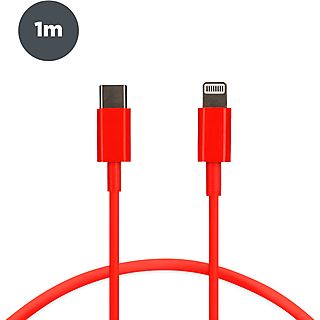 Cable USB - CONTACT USB C A Lighting, USB-C, Rojo