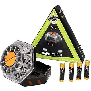 Luz de Emergencia - KSIX V16 Safety Light, Articulada, Homologada Dgt, Modo Linterna, Pilas Incluidas