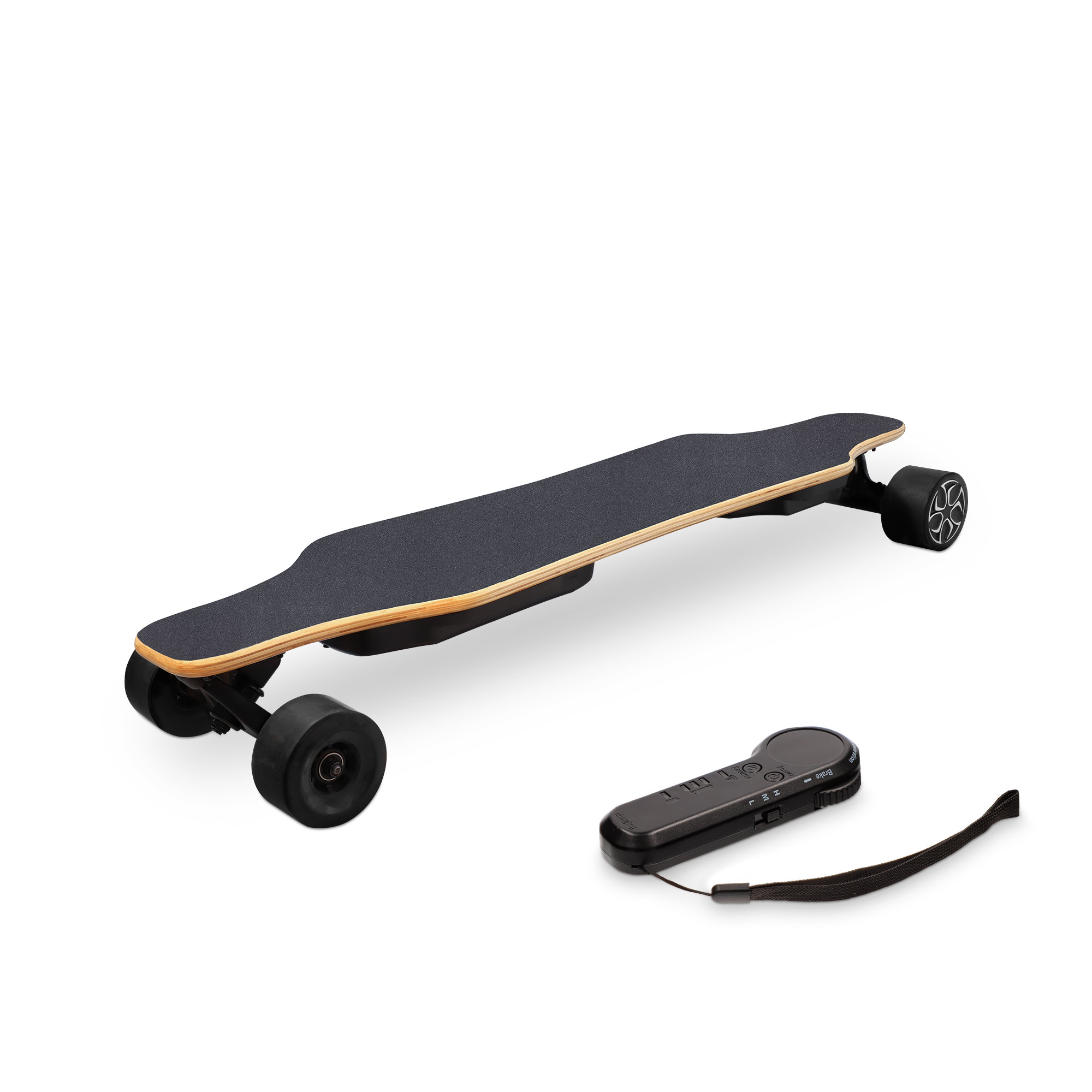 Longboard H2b02 Pro ksix 25 kmhkmh negro control remoto doble hub motor 450w batería de litio 25kmh madera 2