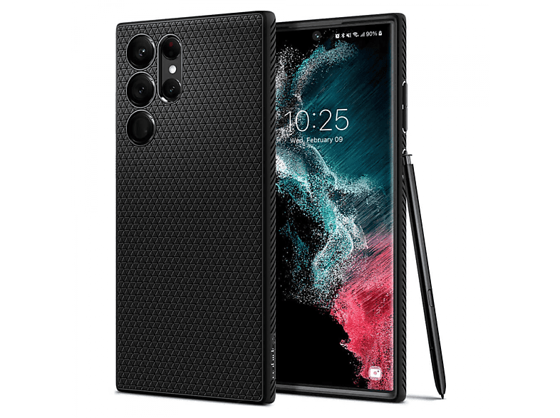 Liquid Galaxy Ultra, Air, Backcover, SPIGEN Samsung, Schwarz S22